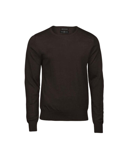 Tee Jays Men's Crew Neck Knitted Sweater | Merino Blend | Pullover | 5 Colours | S-3XL