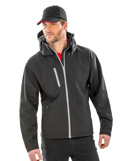 Result Core | Men's Recycled Hooded Softshell | Logo Free Clothing