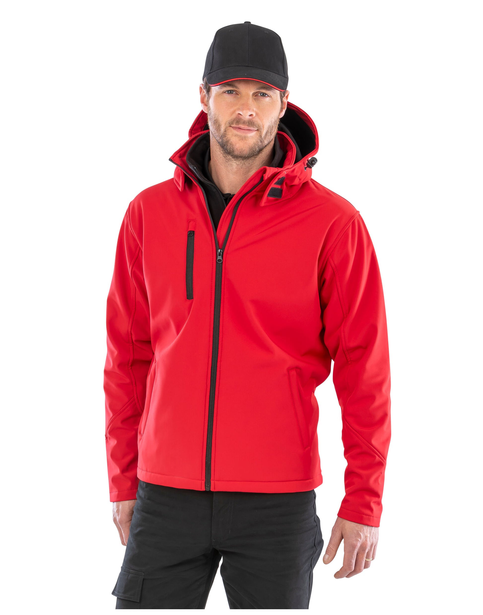 Result Core | Men's Recycled Hooded Softshell | Logo Free Clothing