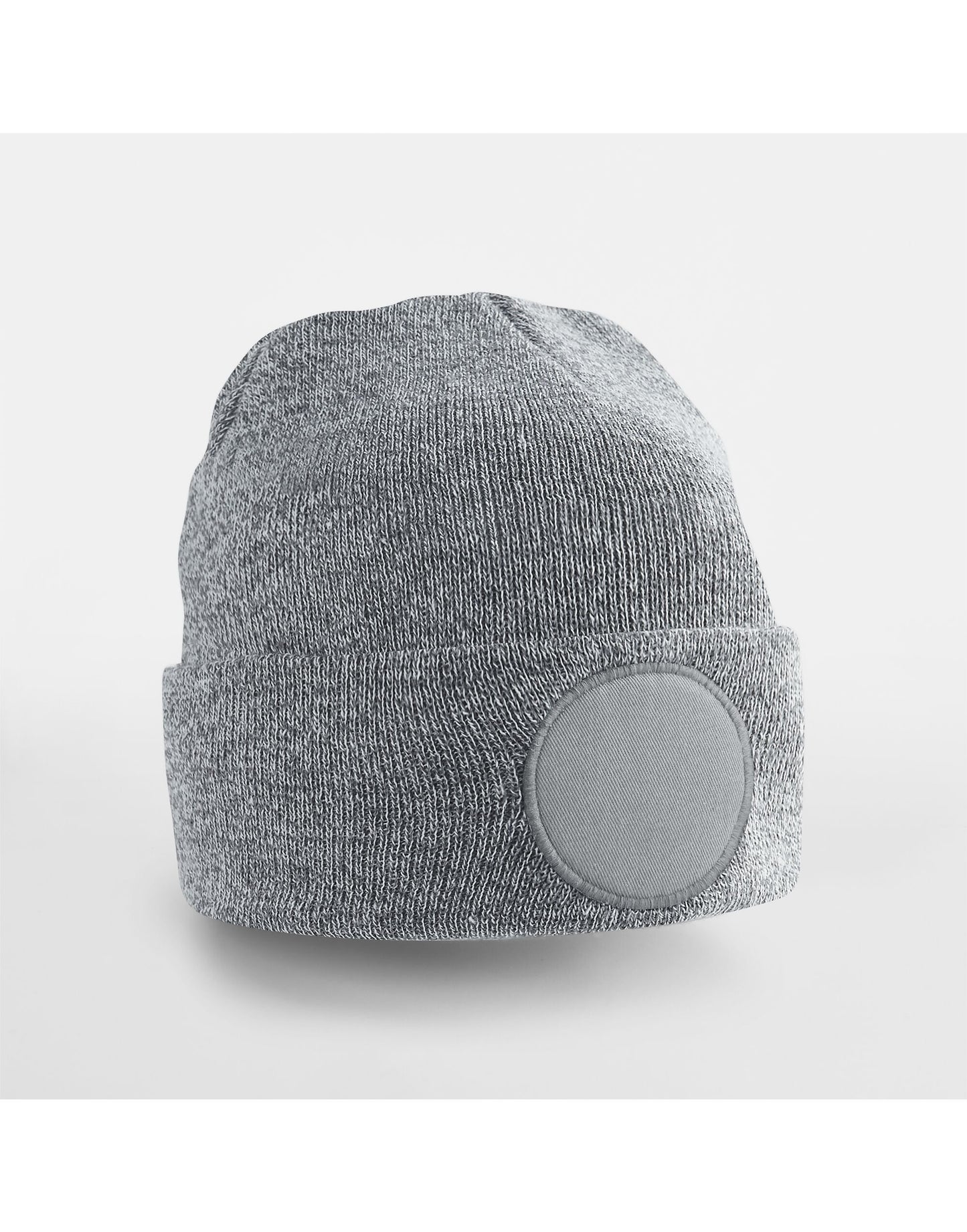 Beechfield Circular Patch Beanie | Unisex | Double Knit | Cuffed | 11 Colours | One Size