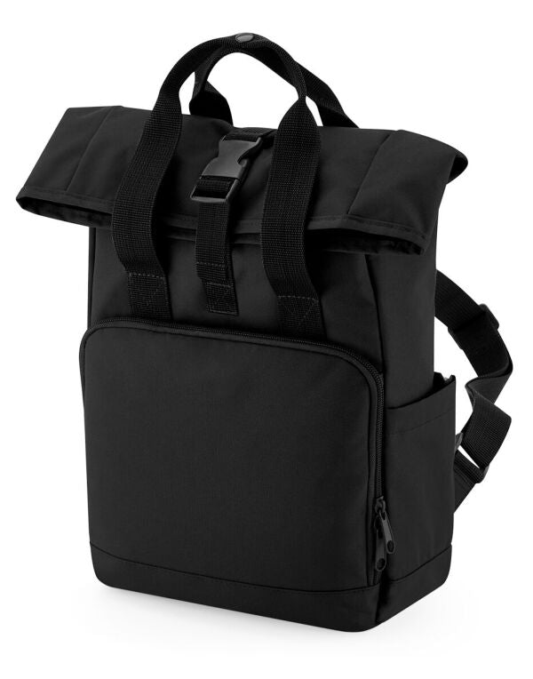 BagBase Mini Recycled Roll Top Backpack | 9 Litre Rucksack | Twin Handle | 6 Colours | One Size