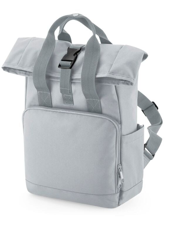 BagBase Mini Recycled Roll Top Backpack | 9 Litre Rucksack | Twin Handle | 6 Colours | One Size