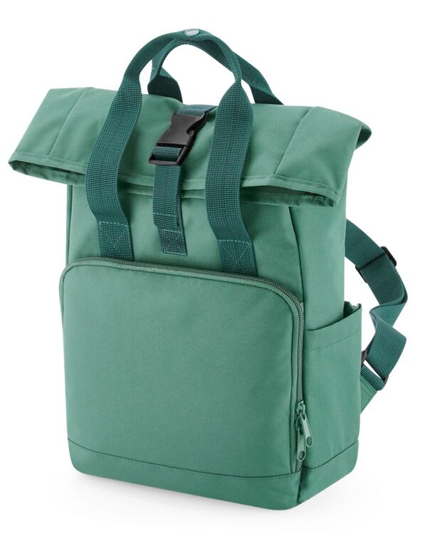 BagBase Mini Recycled Roll Top Backpack | 9 Litre Rucksack | Twin Handle | 6 Colours | One Size