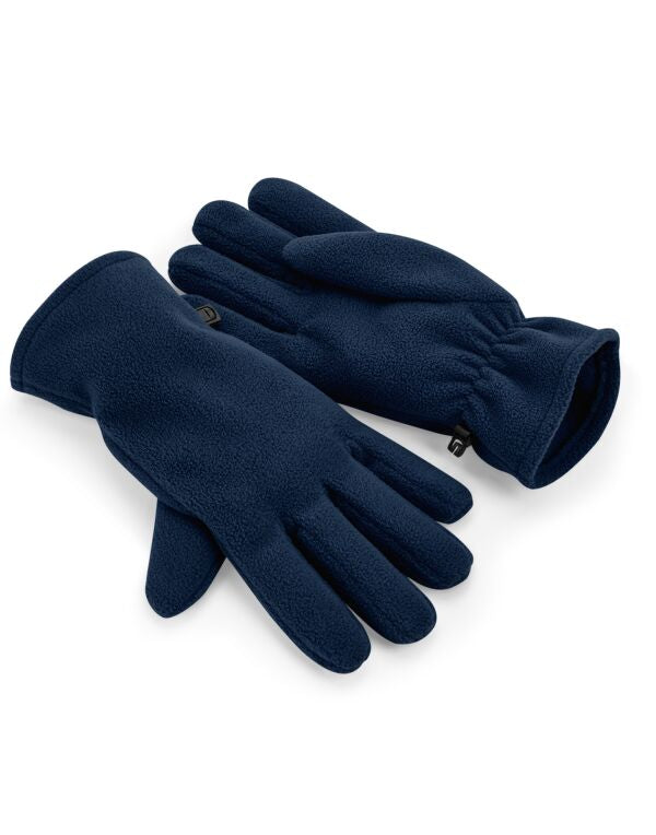 Beechfield Recycled Fleece Gloves | Unisex | Thermal | Elasticated | 3 Colours | S-XL