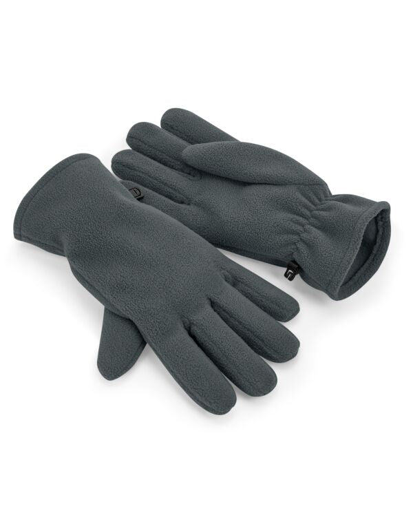 Beechfield Recycled Fleece Gloves | Unisex | Thermal | Elasticated | 3 Colours | S-XL