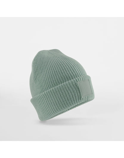 Beechfield Junior Deep Cuffed Tonal Patch Beanie | Recycled | Warm | 5 Colours | Unisex Ages 3-8