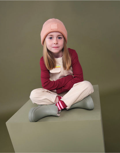 Beechfield | Junior Cuff Tonal Patch Beanie | Logo Free Clothing