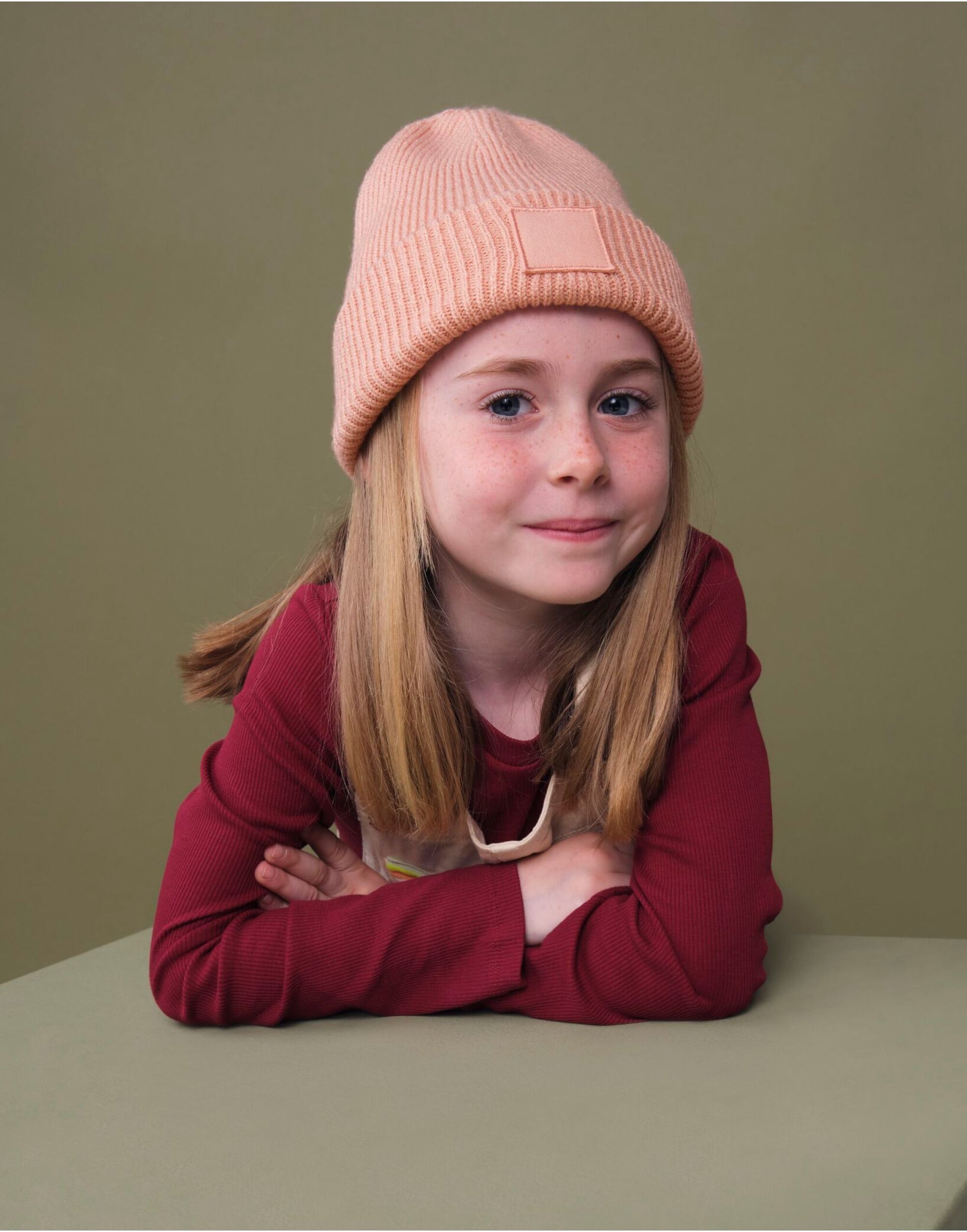 Beechfield | Junior Cuff Tonal Patch Beanie | Logo Free Clothing