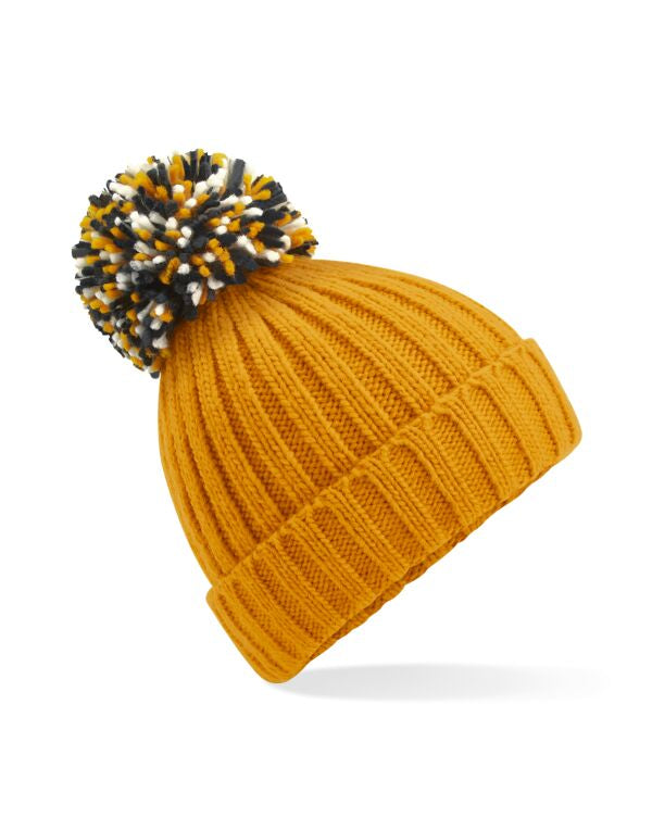 Beechfield Hygge Beanie | Unisex | Heavyweight | Oversize Pom-Pom | 5 Colours | One Size