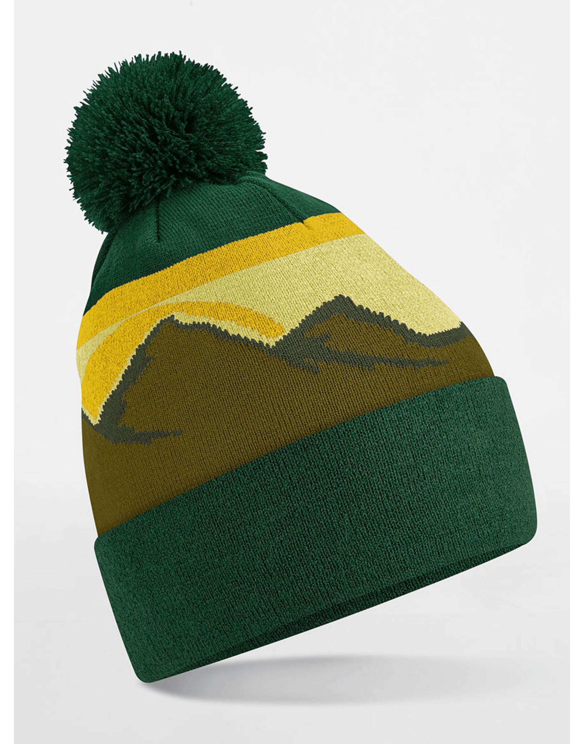 Beechfield | Mountain Peaks Pom Pom Beanie | Logo Free Clothing