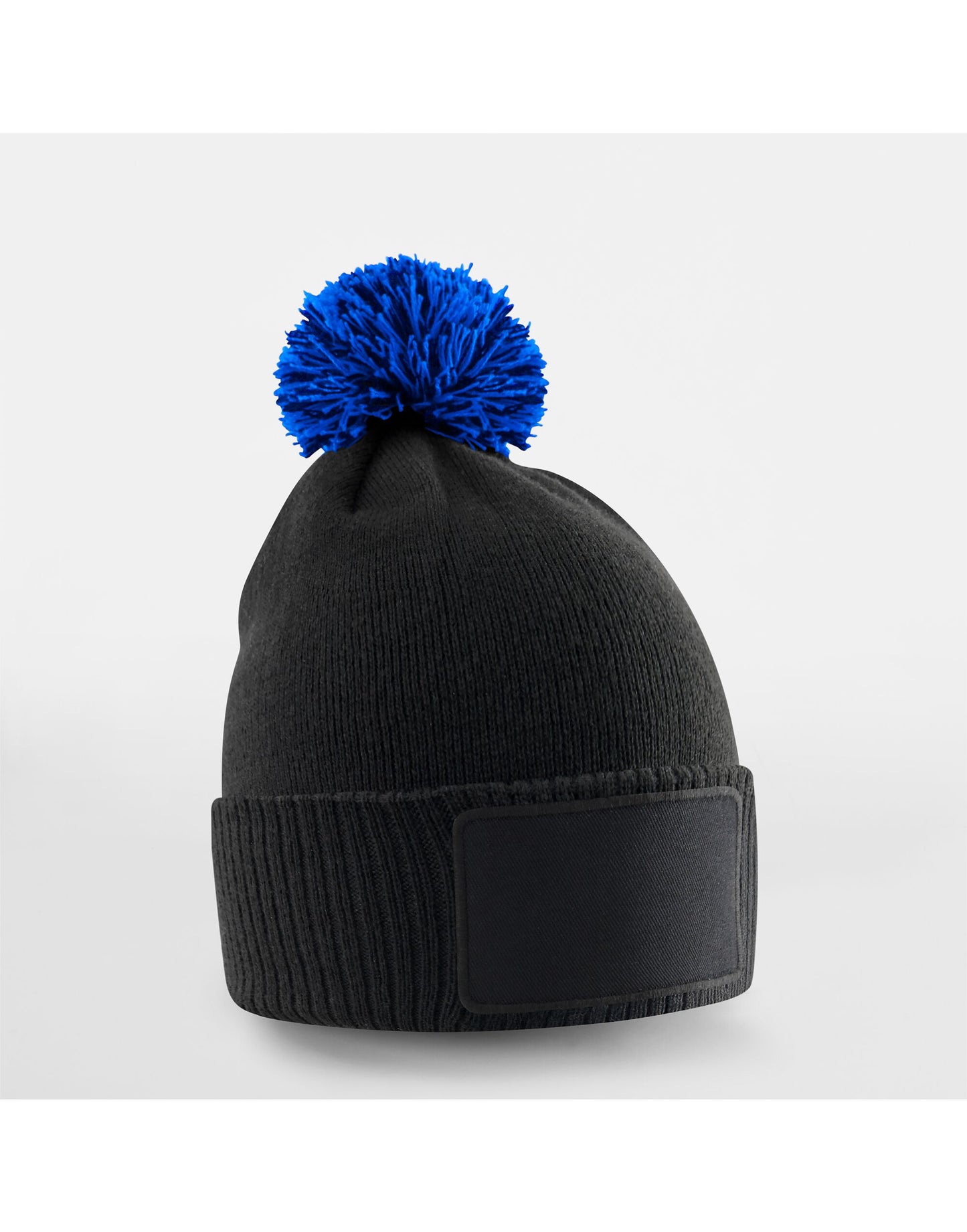 Beechfield Junior Snowstar® Patch Beanie | Warm | Two-Tone Pom-Pom | 4 Colours | Unisex Ages 3-8