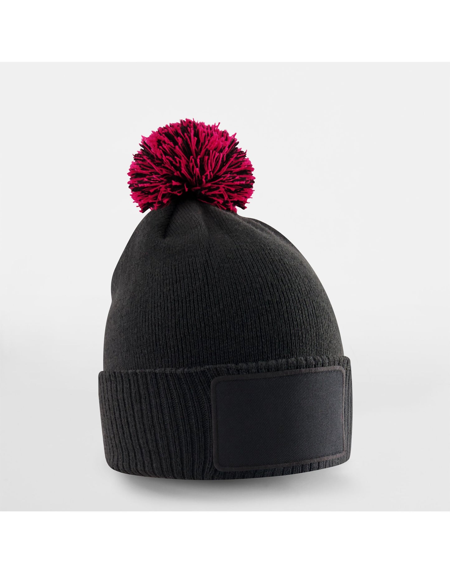 Beechfield Junior Snowstar® Patch Beanie | Warm | Two-Tone Pom-Pom | 4 Colours | Unisex Ages 3-8
