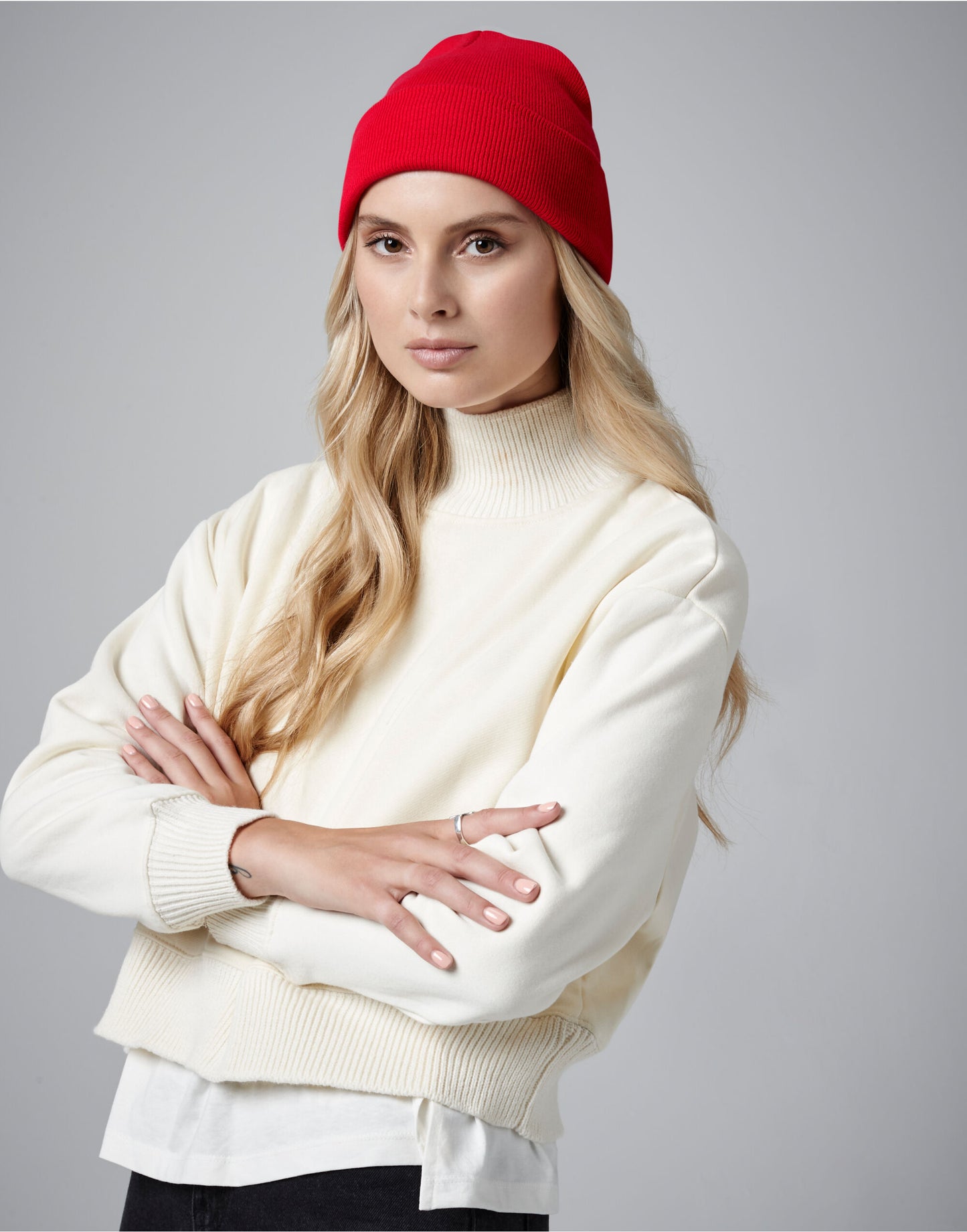 Beechfield | Organic Cotton Original Cuffed Beanie | Logo Free Clothing