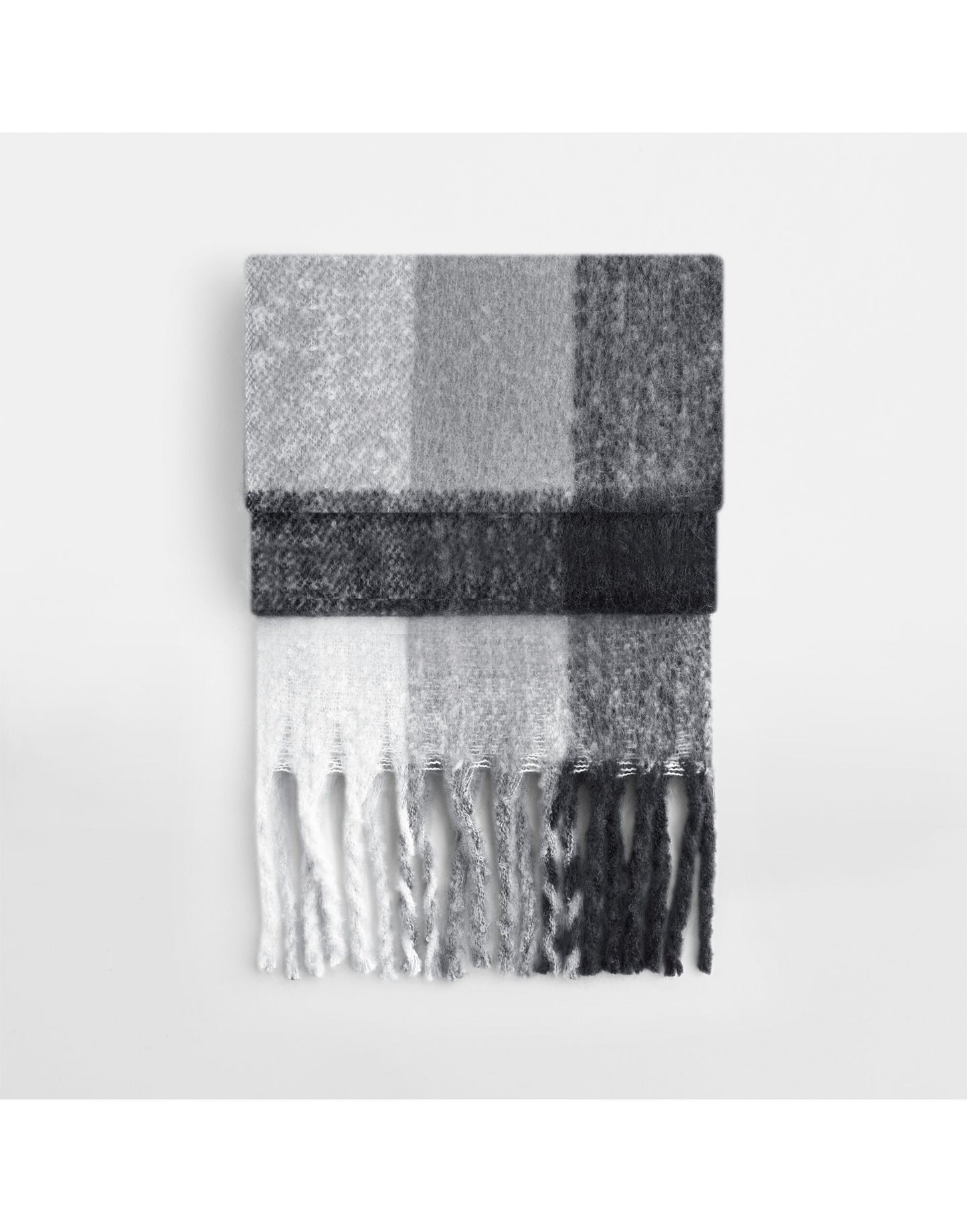 Beechfield Fluffy Check Scarf | Unisex | Recycled | Super Soft | Warm | 4 Colours | One Size