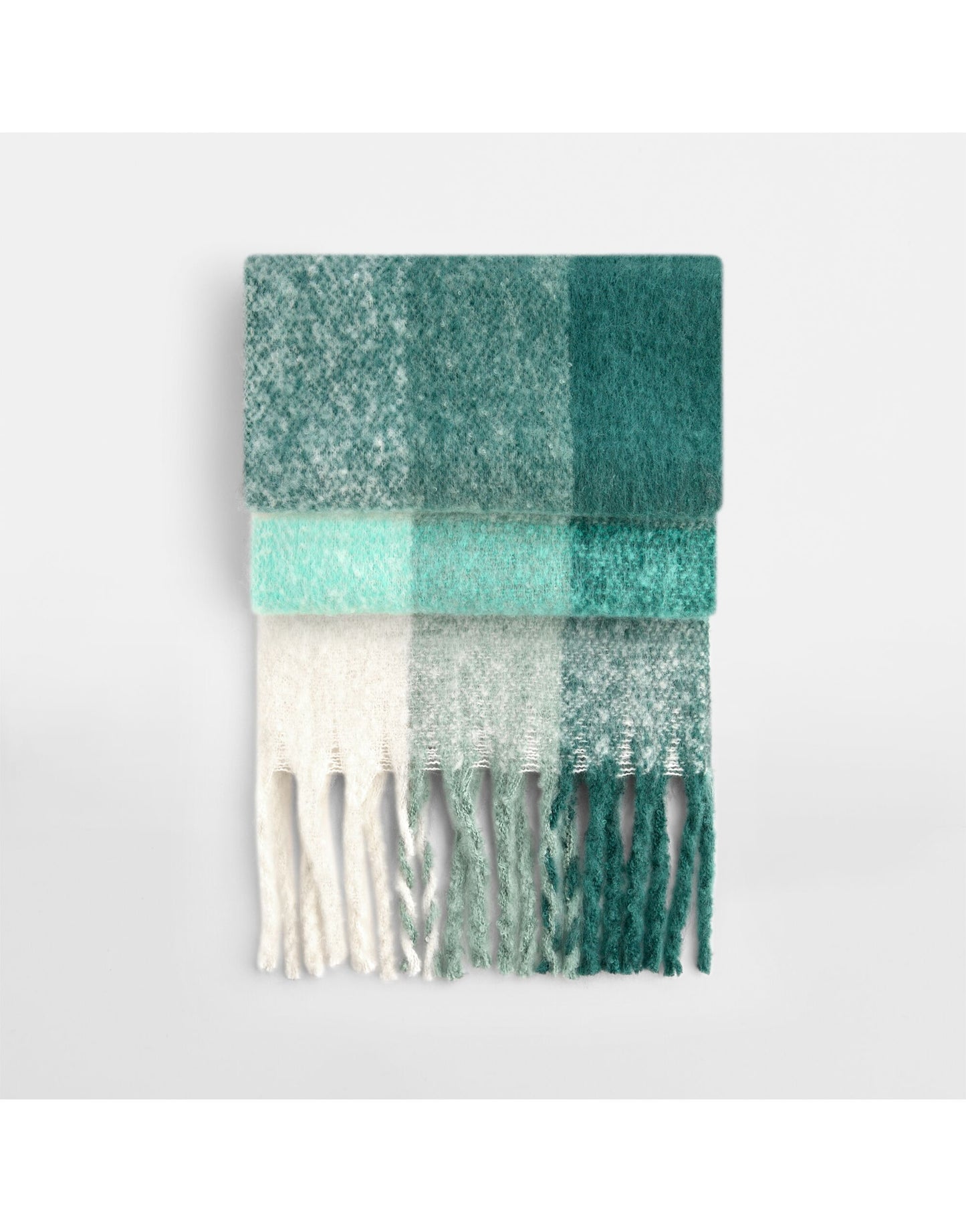 Beechfield Fluffy Check Scarf | Unisex | Recycled | Super Soft | Warm | 4 Colours | One Size