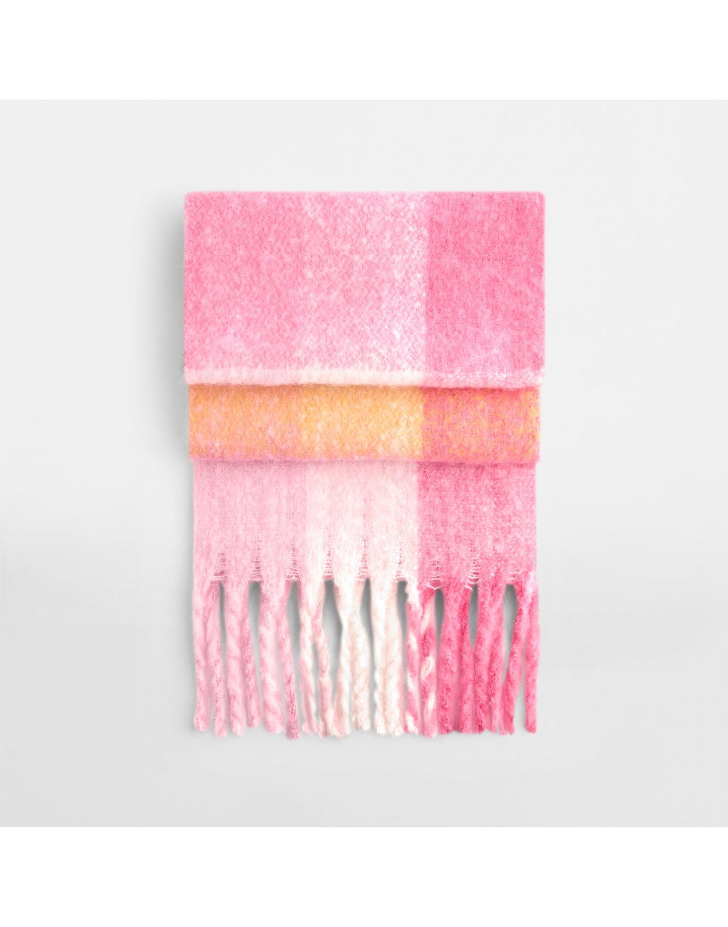 Beechfield Fluffy Check Scarf | Unisex | Recycled | Super Soft | Warm | 4 Colours | One Size