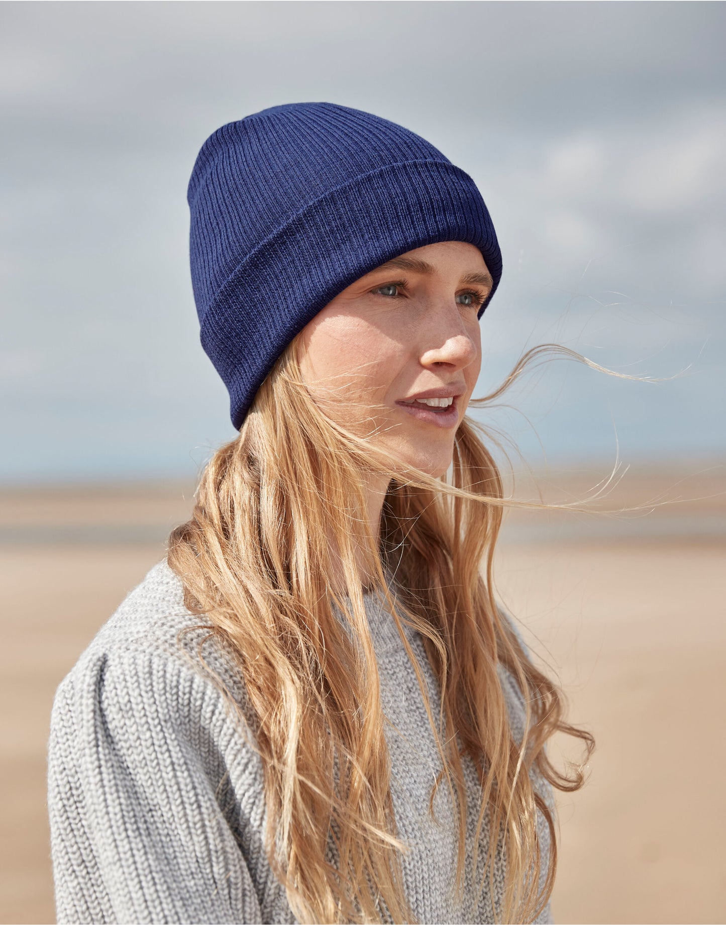 Beechfield | Organic Cotton Fine Knit Beanie | Logo Free Clothing