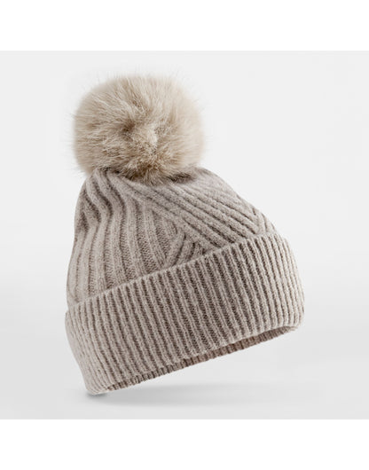 Beechfield Snow Luxe Beanie | Unisex | Soft Touch | Heavy Knit | Pom-Pom | 4 Colours | One Size