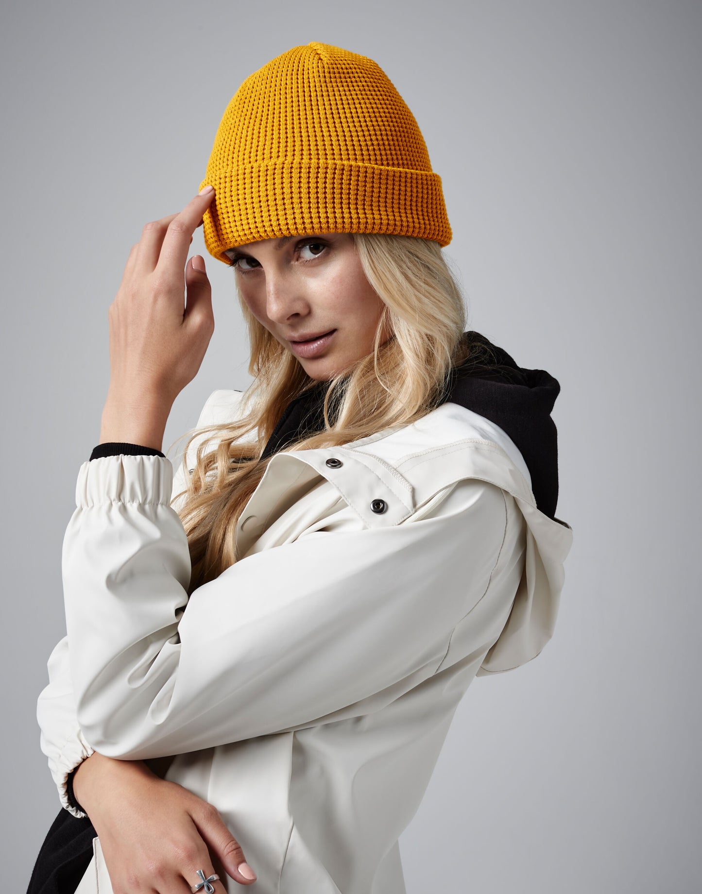 Beechfield | Organic Cotton Waffle Beanie | Logo Free Clothing