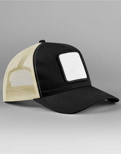Beechfield Appliqué Patch 5 Panel Trucker Cap | Curved Peak | Unisex | 4 Colours | One Size