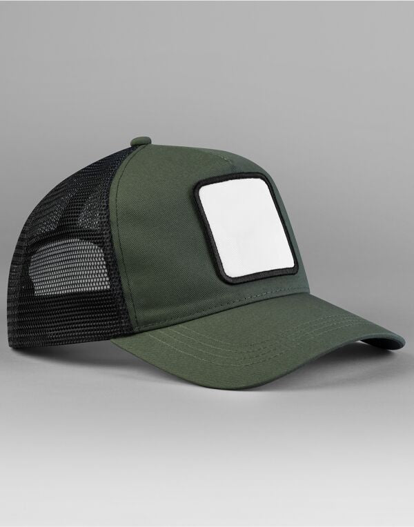 Beechfield Appliqué Patch 5 Panel Trucker Cap | Curved Peak | Unisex | 4 Colours | One Size
