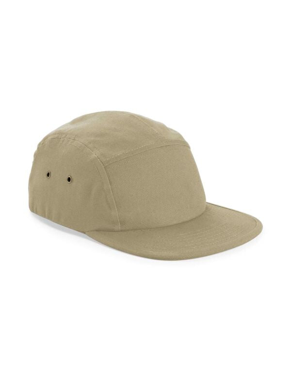 Beechfield Canvas 5 Panel Camper Cap | Cotton | Flat Peak | Unisex | 5 Colours | One Size