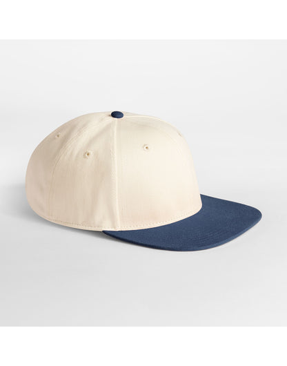 Beechfield Contrast Flat Peak 6 Panel Cap | Unisex | 100% Cotton |  4 Colours | One Size