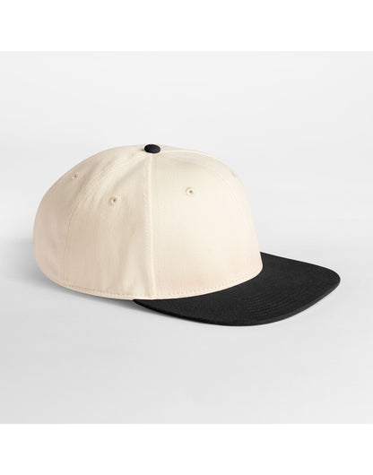 Beechfield Contrast Flat Peak 6 Panel Cap | Unisex | 100% Cotton |  4 Colours | One Size