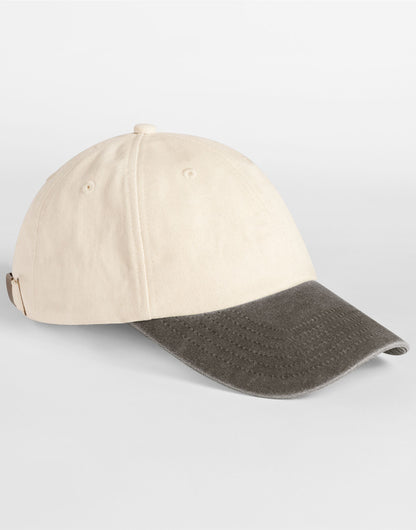 Beechfield Contrast Peak Vintage 6 Panel Dad Cap | Unisex | 100% Cotton | 5 Colours | One Size