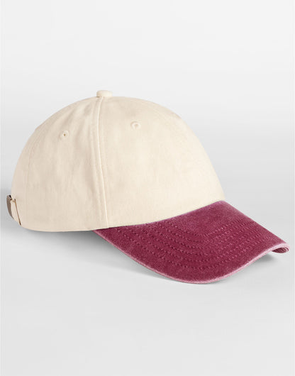Beechfield Contrast Peak Vintage 6 Panel Dad Cap | Unisex | 100% Cotton | 5 Colours | One Size