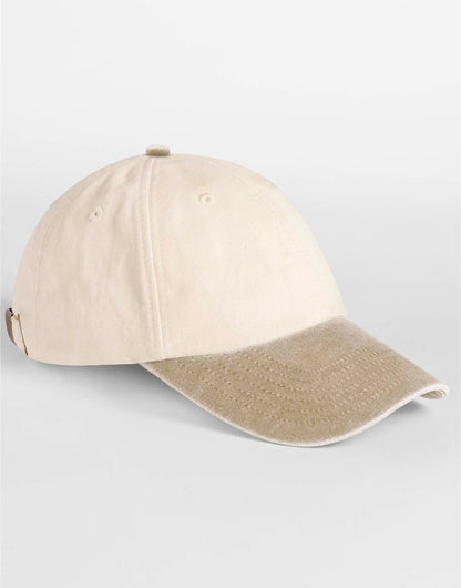 Beechfield Contrast Peak Vintage 6 Panel Dad Cap | Unisex | 100% Cotton | 8 Colours | One Size