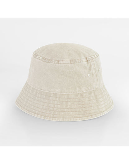 Beechfield Junior Vintage Bucket Hat | 100% Heavy Washed Cotton | 5 Colours | Unisex Ages 3-12