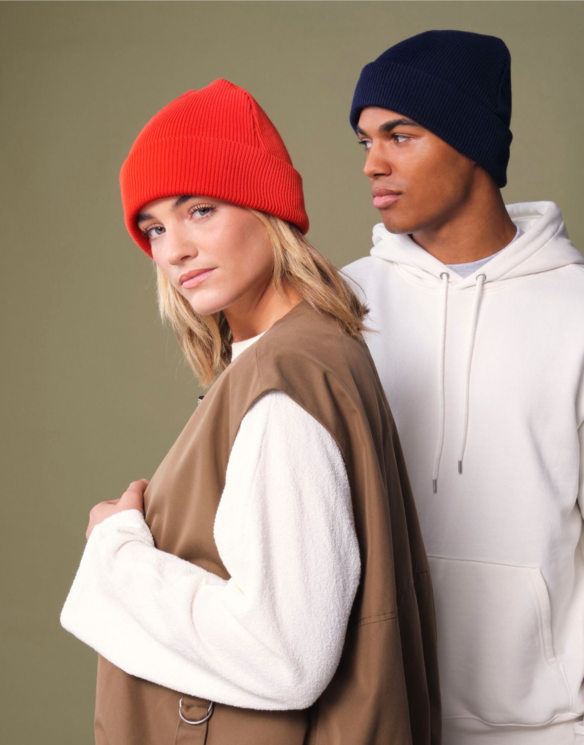Beechfield | Organic Cotton Original Cuffed Beanie | Logo Free Clothing