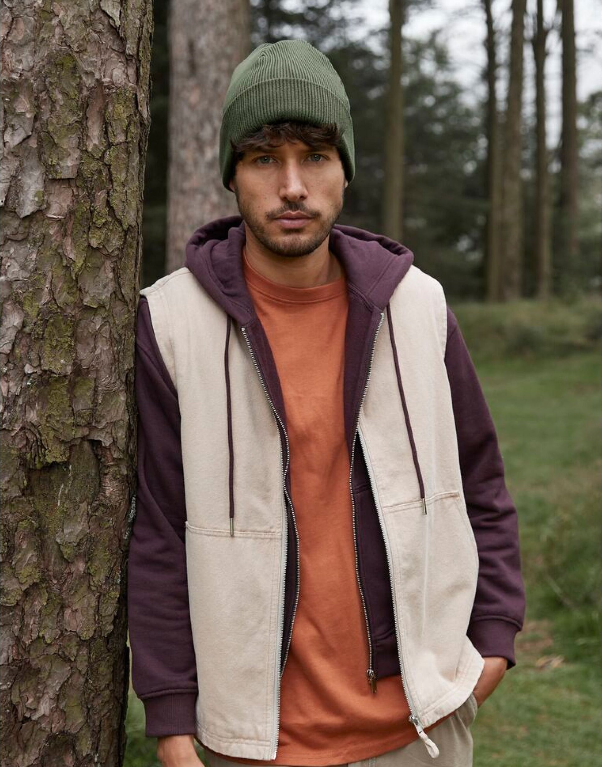 Beechfield | Organic Cotton Original Cuffed Beanie | Logo Free Clothing