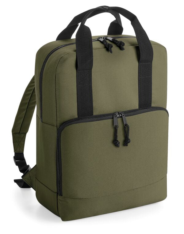 BagBase Recycled Twin Handle Cooler Backpack | Insulated Compartment | 16 Litre Rucksack | 3 Colours | One Size