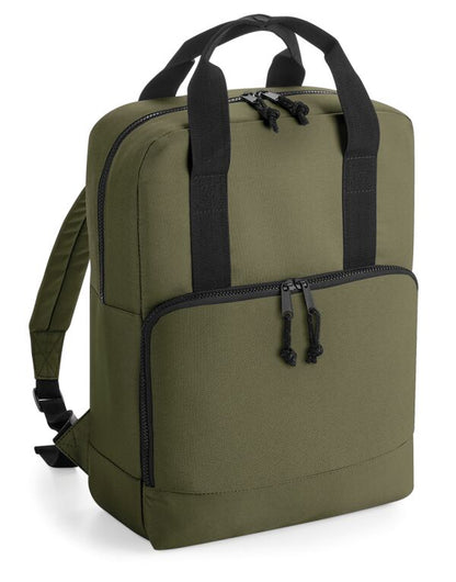 BagBase Recycled Twin Handle Cooler Backpack | Insulated Compartment | 16 Litre Rucksack | 3 Colours | One Size