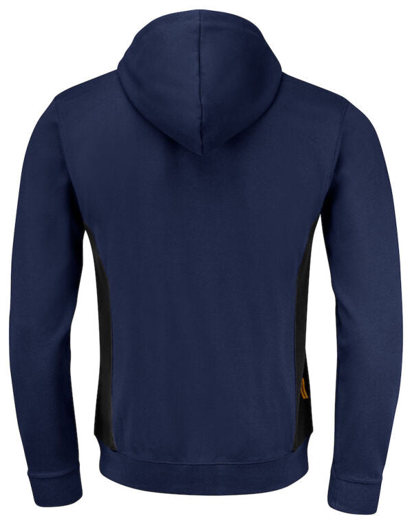 Jobman Mens Full-Zip Hoodie | Zip-Up Hooded Top | Cotton Blend | Black or Navy | S-2XL