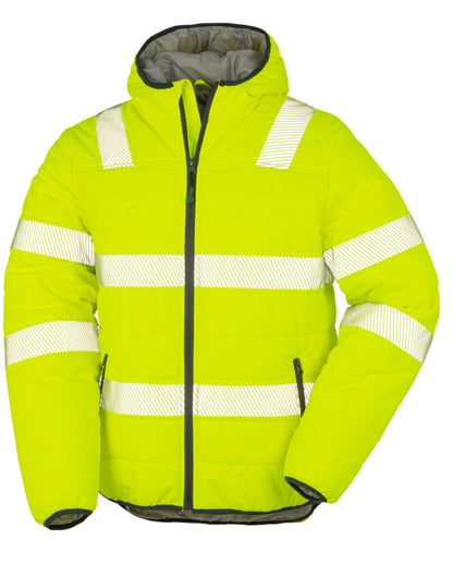 Result Recycled Unisex Ripstop Padded Safety Jacket | Hi Vis Options | 3 Colours | S-4XL - Winter Jacket - Logo Free Clothing