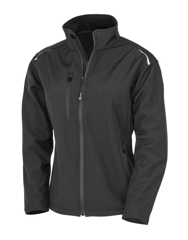 Result Recycled Ladies 3-Layer Softshell Jacket | Waterproof | Black or Navy | XS-2XL - Summer Jacket - Logo Free Clothing