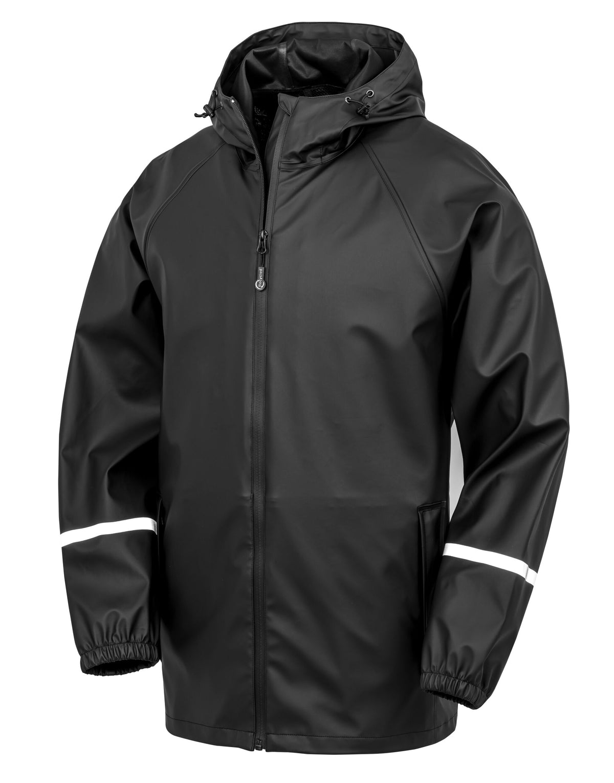 Result Prism Waterproof Jacket in Black, front view