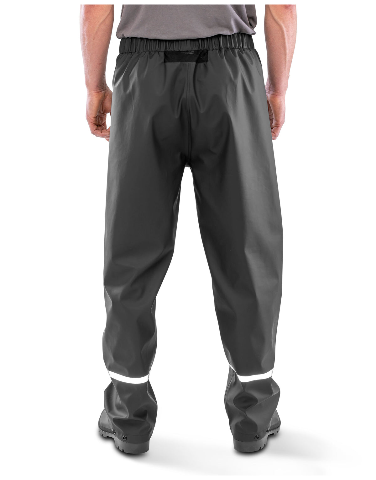 Model wearing the Result Prism Waterproof Trouser in Black, back view