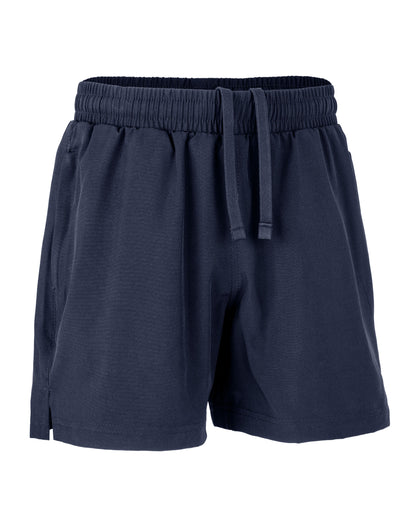 Spiro Recycled Junior Shorts in Navy, front view