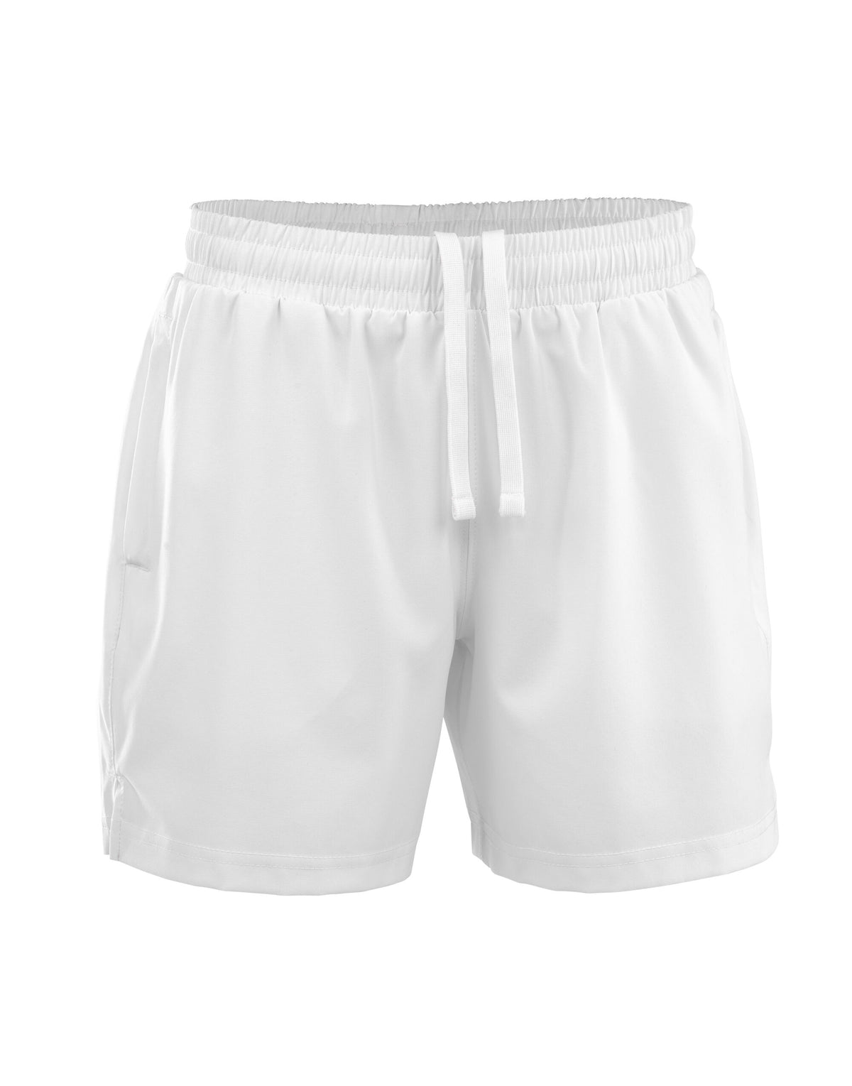 Spiro Recycled Junior Shorts in White, front view