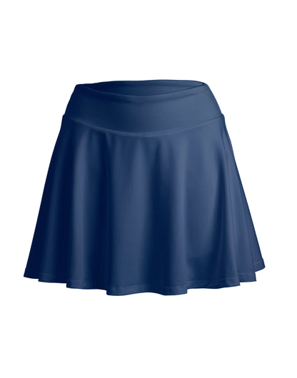 Spiro Recycled Ladies Fitness Skort in Navy, front view