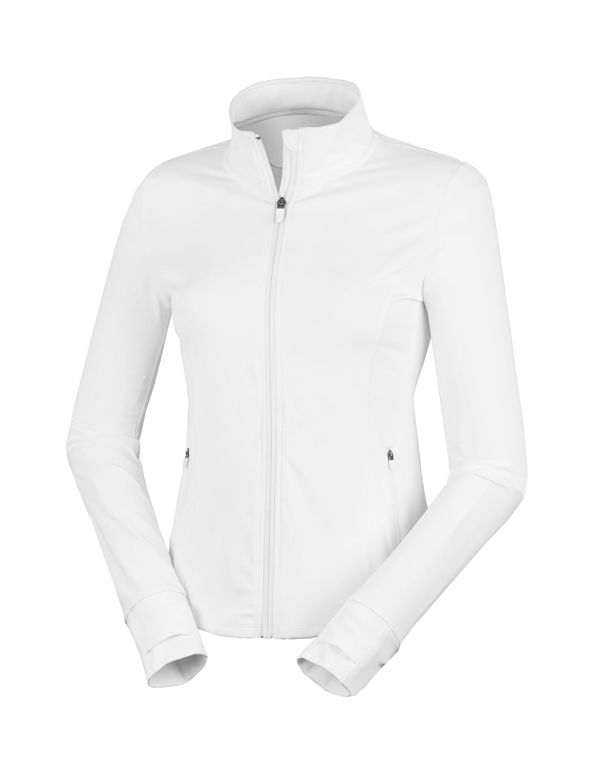 Spiro Recycled Ladies Fitness Jacket in White