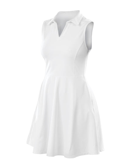 Spiro Recycled Ladies Fitness Dress in White