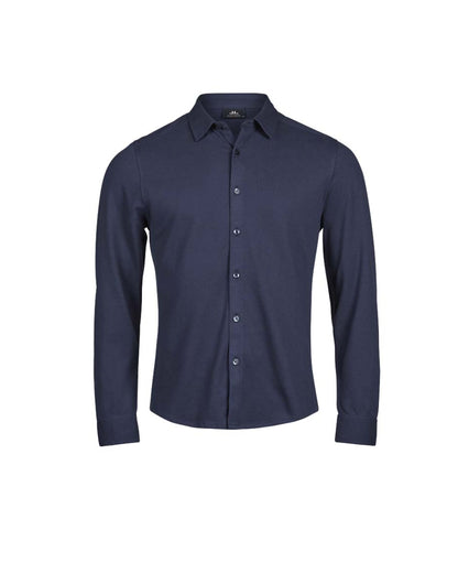 Tee Jays Men’s Luxury Stretch Shirt in Navy