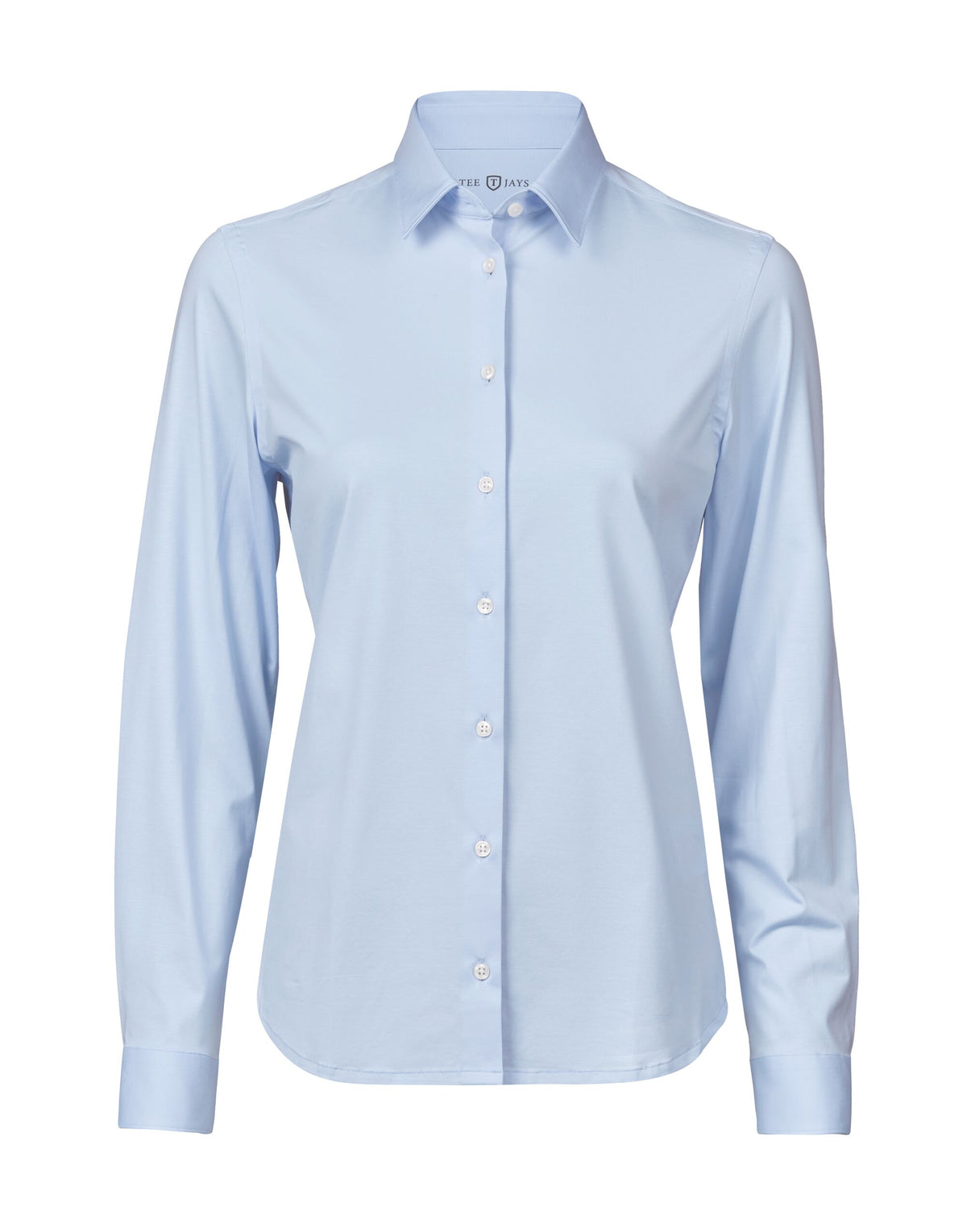 Tee Jays Ladies Active Stretch Shirt in Light Blue, front view