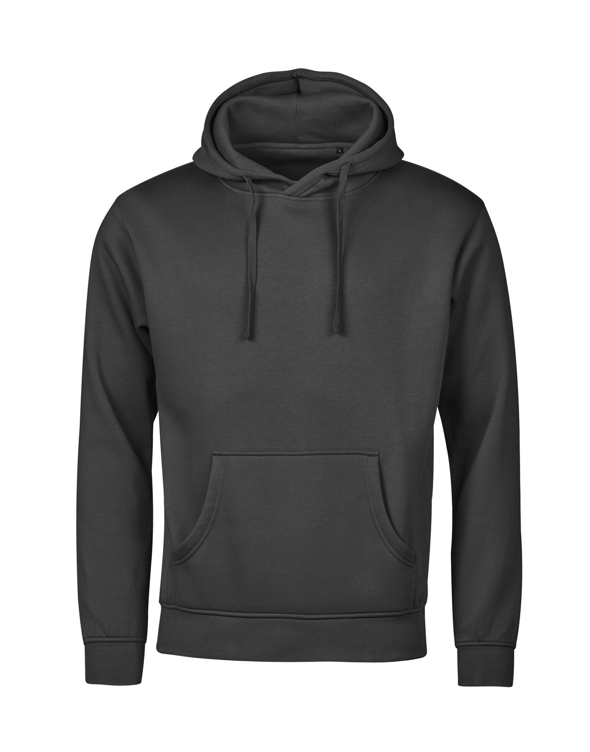Tee Jays Unlabelled Hooded Sweatshirt Hoodie in Black, front view