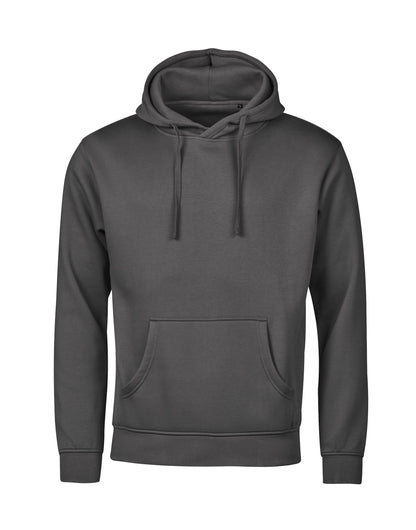 Tee Jays Unlabelled Hooded Sweatshirt Hoodie in Dark Grey, front view